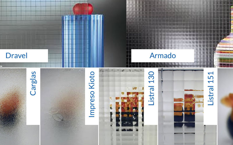 Vidrio impreso y armado